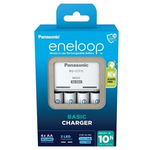 PANASONIC KKJ51MCD40E Eneloop Basic töltő + 2000mAh ceruza akkumulátor (AA) 4db