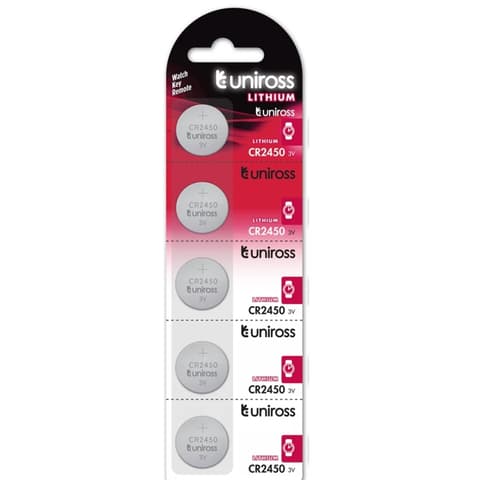 UNIROSS CR2450 3V lithium gombelem (CR) 5db