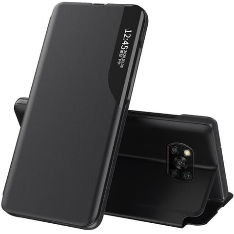 WOOZE FashionBook pe lateral cu deschidere toc stand apel cu un indicator iPhone 14 Pro Max negru