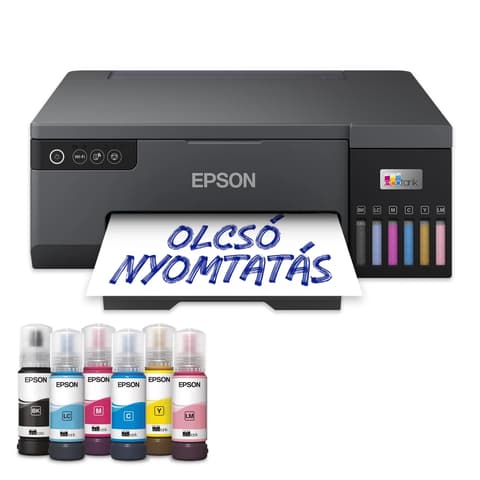 EPSON EcoTank L8050 fotónyomtató 1500 fotóra elegendő tintával WiFi/USB