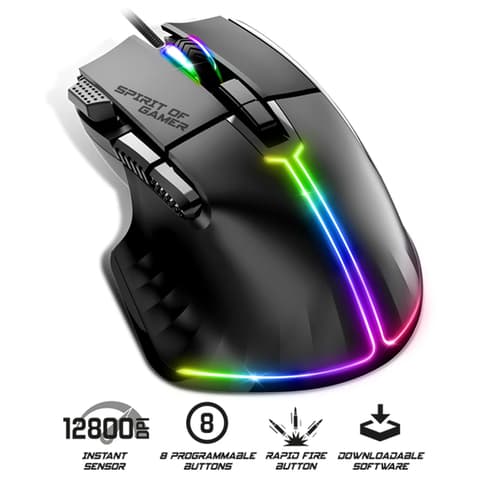 SPIRIT OF GAMER Pro-M5 RGB fekete