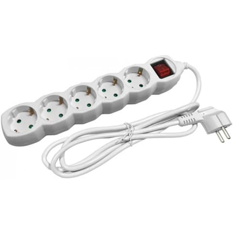 ENTAC ESE1.5G5-1.5-SW Splitter 5 priză 1.5m alb cu comutator