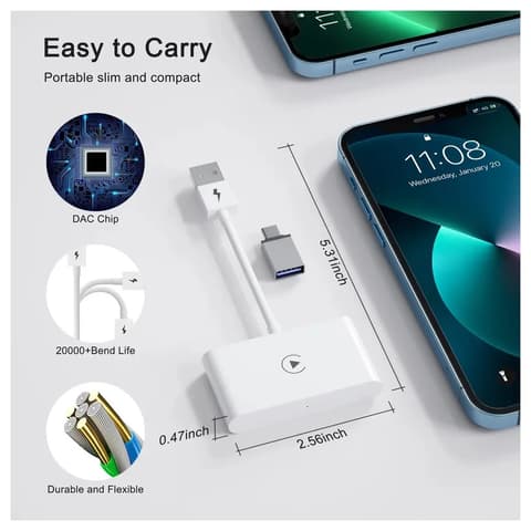 BLACKBIRD Carplay Adapter Apple Multimedija jedinice za glavu (USB/USB-C s priključkom) - BULK