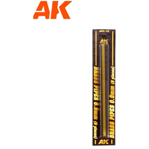 AK INTERACTIVE Réz cső dioráma készítéshez 200x0.9mm 5 darabos szett
