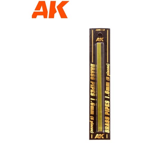 AK INTERACTIVE Réz cső dioráma készítéshez 200x1.6mm 5 darabos szett