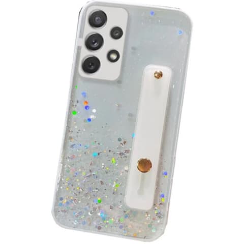 WOOZE Strap Star silicon toc cu o brățară gradient strălucitor model iPhone 11 Pro Max cu model/alb