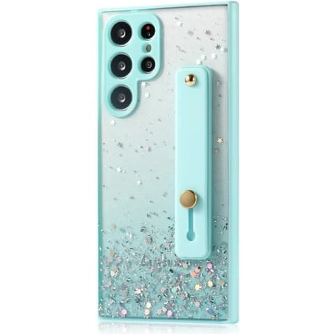 WOOZE Strap Star silikon case kézpánttal gradient sjajan pattern iPhone 14 Pro Max mintás/menta