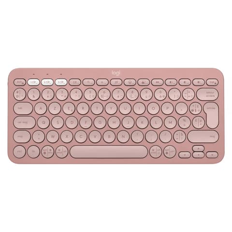 LOGITECH Pebble Keys 2 K380s Bluetooth-billentyűzet US Englisch Rosa