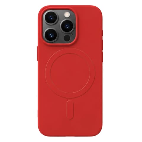 CELLECT Magnetisch Silizium Hülle iPhone 15 Pro Max rot