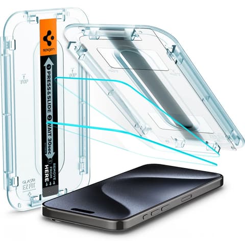 SPIGEN GLAS.tR EZ Fit Kijelzővédő iPhone 15 Pro 2db