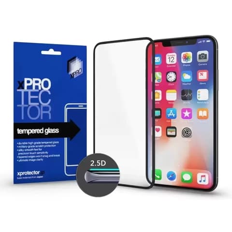 XPRO Tempered Glass Full 2.5D 0.33 kijelzővédő üveg / üvegfólia Huawei Honor X7a fekete