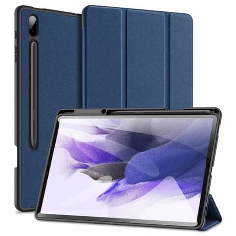 DUX DUCIS DOMO Hülle Stehen Haut bewirken (aktiv FLIP auf die Seite Blühen TRIFOLD S Pencil Halter funkció) Samsung Galaxy Tab A8 10.5" (2021) schwarz