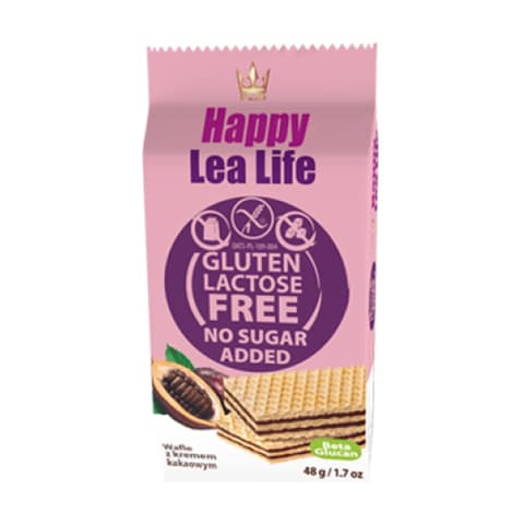 Lea life mini kakaós ostyaszelet hozzáadott cukor- glutén- laktóz nélkül 48 g