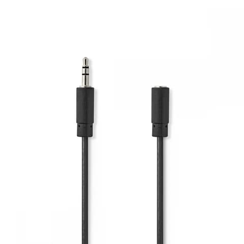 NEDIS Jack Verlängerungskabel Schwarz 2m CAGL22050BK20