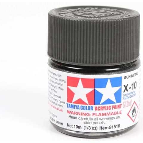 TAMIYA Mini Acrylic X-10 Gun Metal 10