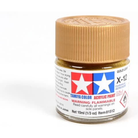 TAMIYA Mini Acrylic X-12 Gold Leaf 10