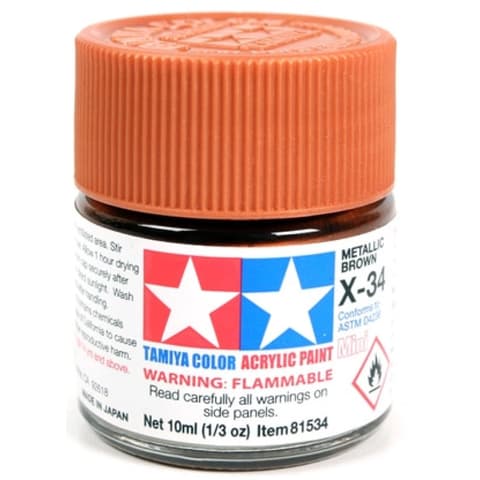 TAMIYA Mini Acrylic X-34 Metallic Brow