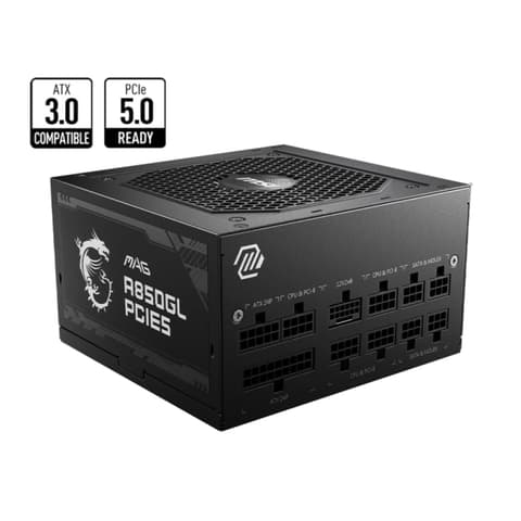 MSI MAG A850GL PCIE5 II Moduláris 850W 80 Plus Gold tápegység
