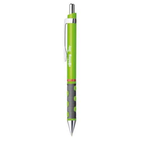 ROTRING Tikky Pen 0.8 mm push-button neon green tolltest blue