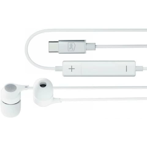 3MK Žični slušalice USB-C bijela