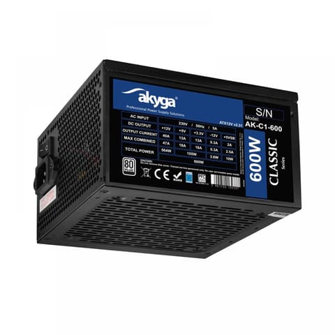 AKYGA AK-C1-600 600W 80 Plus White tápegység