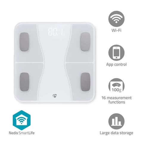 NEDIS BTHPS11WT SmartLife Egészségügyi mérleg