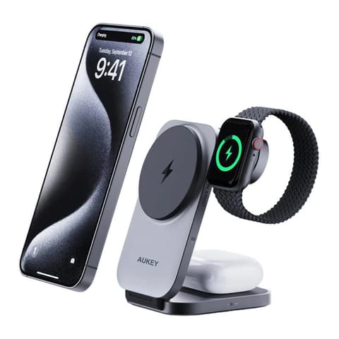 AUKEY LC-MC312 MagFusion Z Qi2 15W bežični punjač stanica