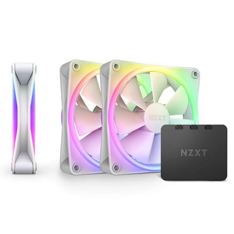 NZXT F120 RGB DUO white 3 pieces set controller