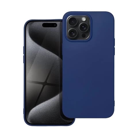 FORCELL Soft Apple iPhone 15 Pro Max Silizium Hülle Navy blau