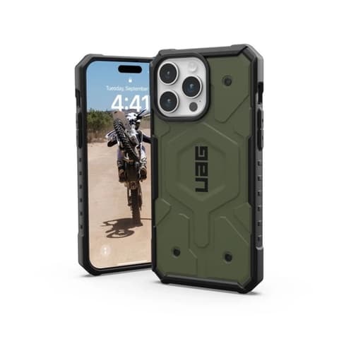 UAG Pathfinder MagSafe iPhone 15 Pro Max pozadina case olive drab