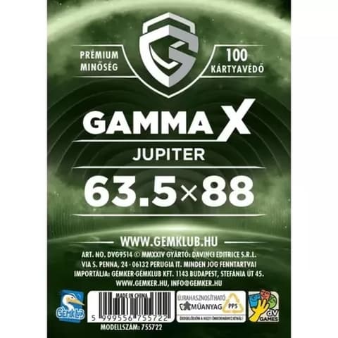 DV GAMES Gamma X - Jupiter kártyavédő 63.5x88mm 100 darab
