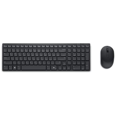 DELL KM555 silent Vezeték nélküli Billentyűzet + egér US Angol fekete