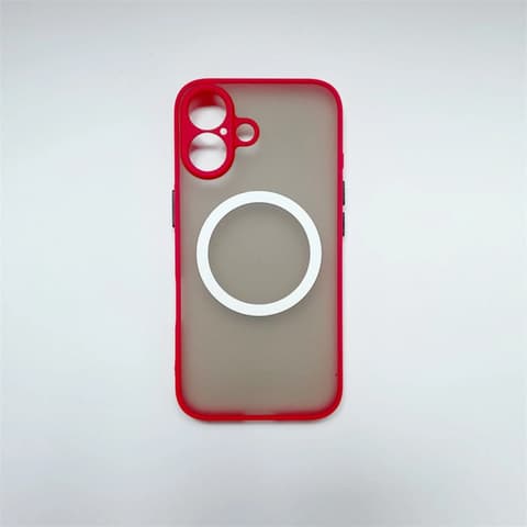 CELLECT magnetic plastic toc iPhone 16 Plus roșu-negru