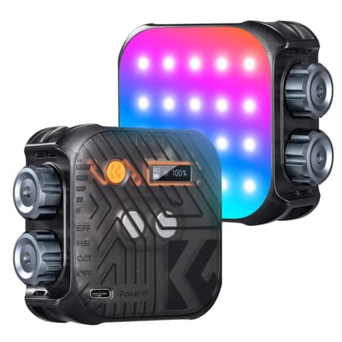K-F CONCEPT RGB LED lámpa 2500-9900K CRI 96+ 2000mAh 21 fényeffekt fekete