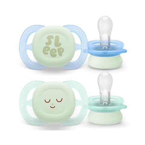 PHILIPS Avent Sooter Nighttime Ultra start 0-2hó 2pcs Blau Grün