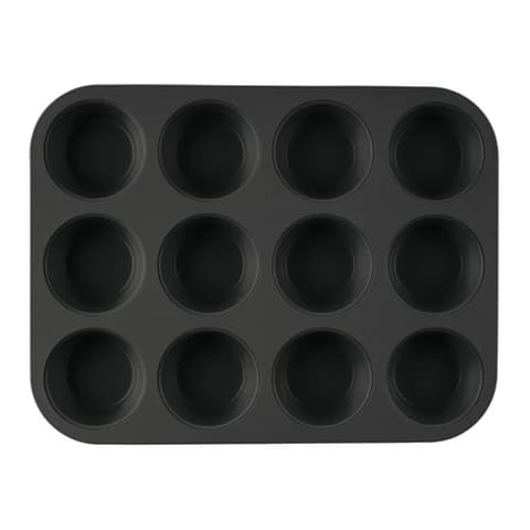 BERLINGER HAUS BH/7950 Muffin plijesan 12 delovi Matt Crno