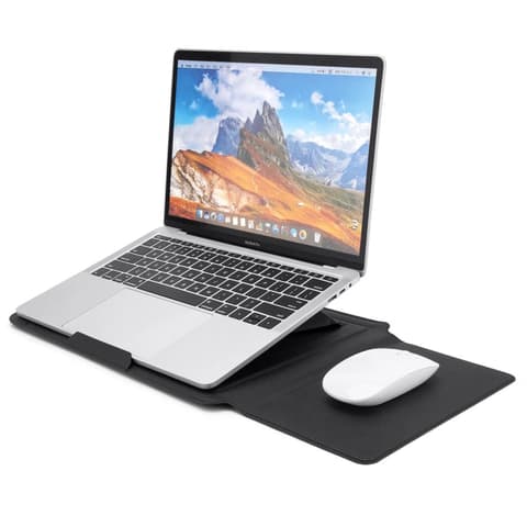 CELLECT Bőrhatású multifunkciós laptoptartó fekete