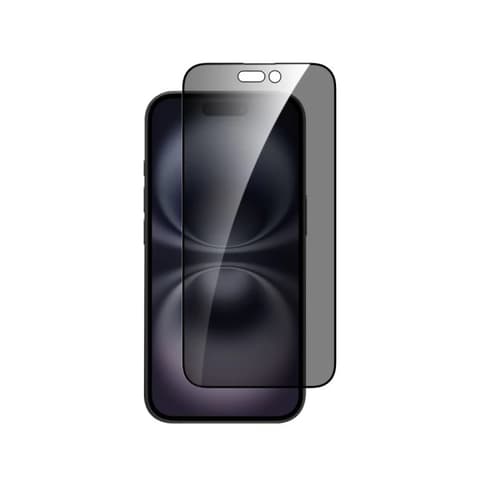 DVICED Tempered Glass Privacy Edge to Edge Bildschirmschoner Bürste iPhone 16 Plus