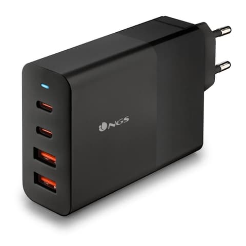 NGS Vernetzung Ladegerät PD3.0 - 2 pcs USB-C + 2 pcs USB-A Ausgabe 100W schwarz