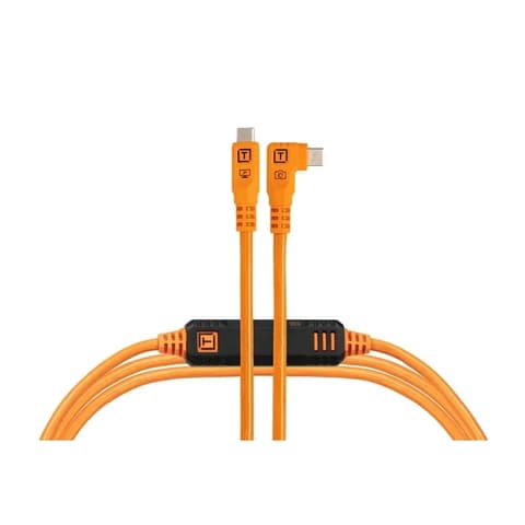 TETHERTOOLS TetherPro Optima 10G USB-C 4.6m Straight to Right (narancs)