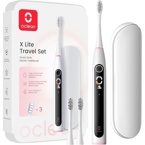 OCLEAN X Lite Travel Set elektrisch Zahnbürste Lager grau