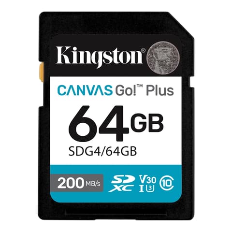 KINGSTON Canvas Go! Plus 64GB SDXC 160 MB/s SDG4/64GB