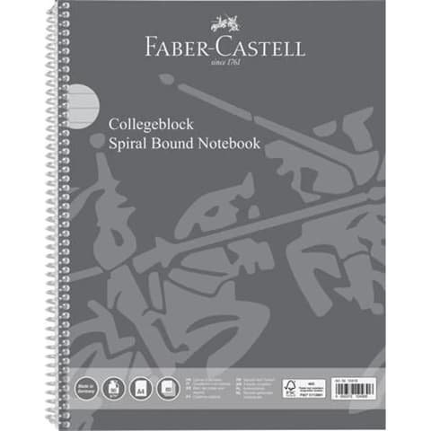 FABER-CASTELL Spirálfüzet A4 80 lap perforated lyukasztott linear