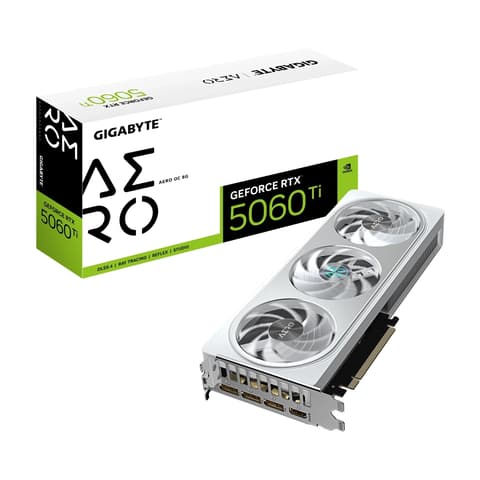 GIGABYTE GV-N506TAERO OC-8GD AERO OC GeForce RTX 5060 Ti 8GB GDDR7 DLSS4
