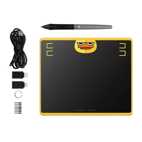 HUION HS64 SE grafikus tábla fekete-sárga