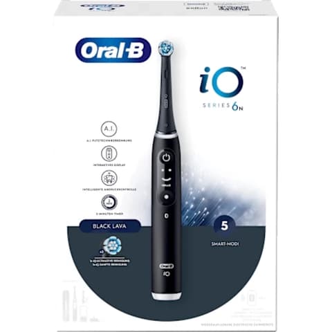 ORAL-B iO 6N elektrisch Zahnbürste schwarz mit Hülle