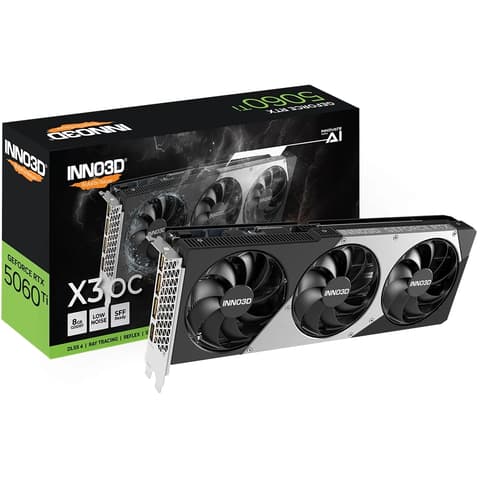INNO3D N506T3-08D7X-193075L X3 OC GeForce RTX 5060 Ti 8GB GDDR7 DLSS4
