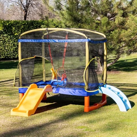 CHIPOLINO Playground Trampolin 200cm klizanje ladder Plava