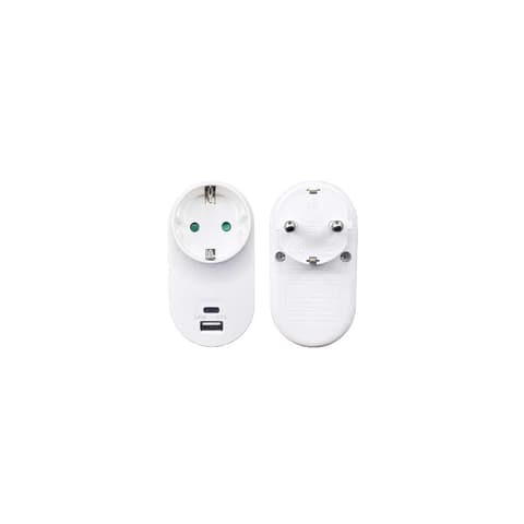 BLACKBIRD BH1626 BlackBird mural podloška 1x USB-A 1x USB-C bijela