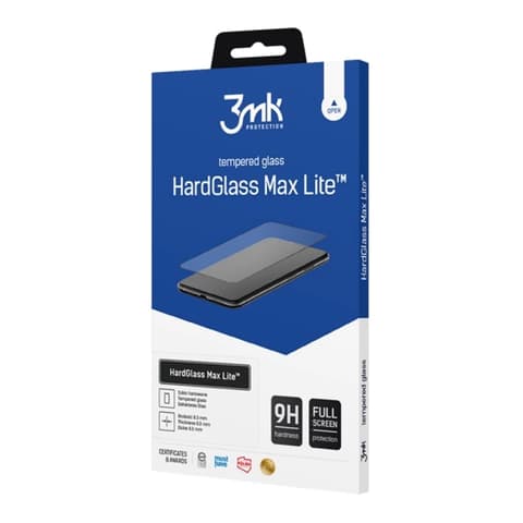 3MK iPhone 16 Plus 3MK HARD GLASS MAX LITE képernyővédő üveg 3D 9H FEKETE